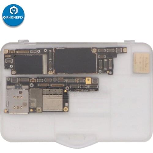 Super-hard Plastic Compartment Transparent Storage box for protect iPhone 6 6S 7 8 X Motherboard repair
