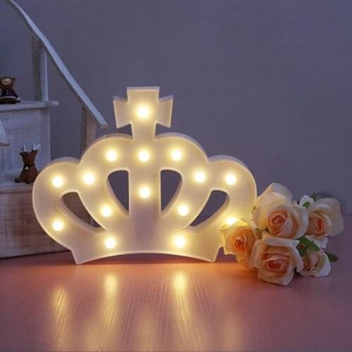 Led Night Light Lamp Wall Child Crown Shape String Lights Lighting Led Christmas Tree Decoration Lights Home Party Holiday