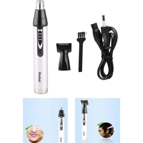 Ear and Nose Hair Trimmer Clipper Painless Eyebrow and Facial Hair Trimmer for Men and Women Dual Edge Blades