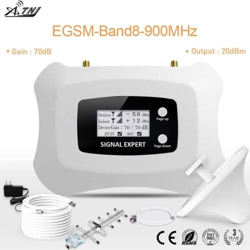 ATNJ new EGSM 900MHz mobile signal booster Band8 cellular signal amplifier 2G signal repeater