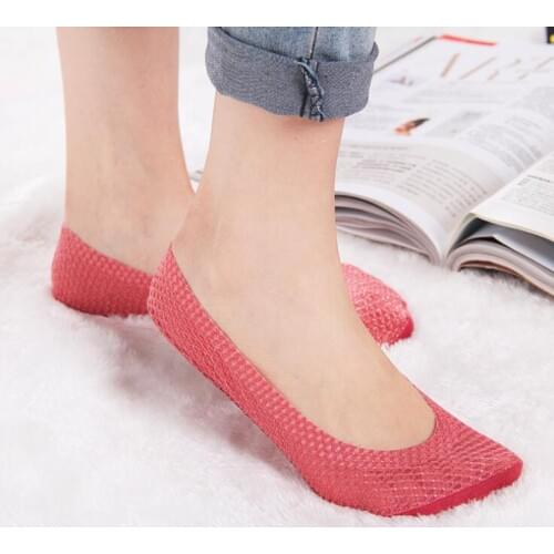 1 Pair Invisible Socks Non-slip Hidden Steath Ladies Socks Cotton Boat Shallow Socks For Girls Women meias feminino