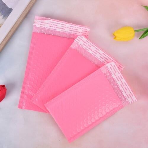 10pcs Pink Paper Bubble Padded Mailers Envelopes Gift Bag Bubble Mailing Envelope Bag Packaging Shipping Bags Mailer Bags