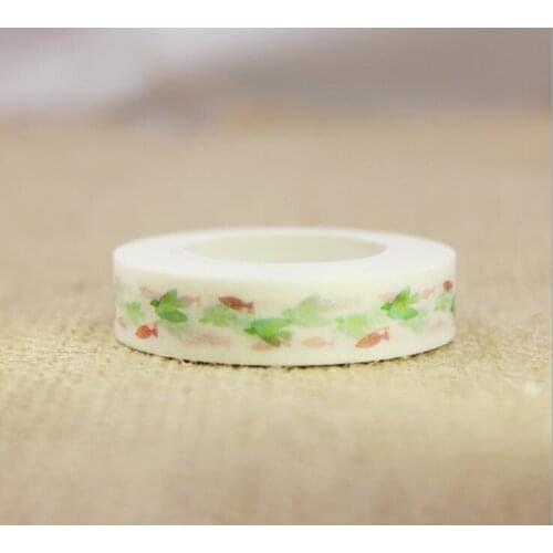 2pcs Lovely colourful fish Washi Tape DIY decoration Scrapbooking Sticker Label Masking Tape School Office Supply