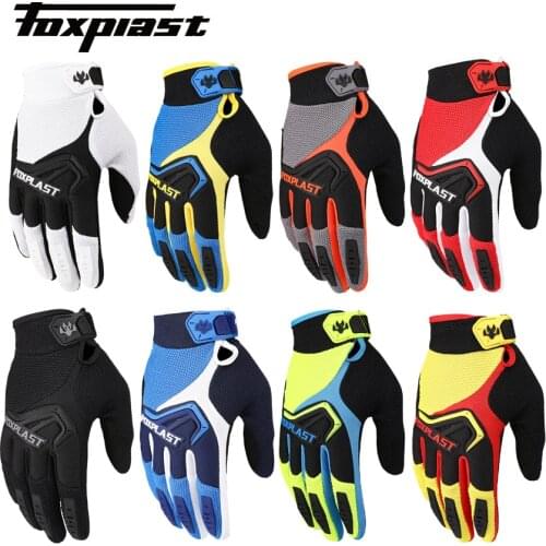 2021 Foxplast Motorcycle Gloves Motorbike Racing Riding Bike Motocross Gloves MX MTB Off Road Full Finger Sports Cycling Gloves
