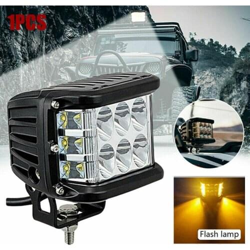 4 Inch Working Side Flash Led Light Strip Combination Pod White And Amber Flash Suv Anti Fog Lamp Hot Sale