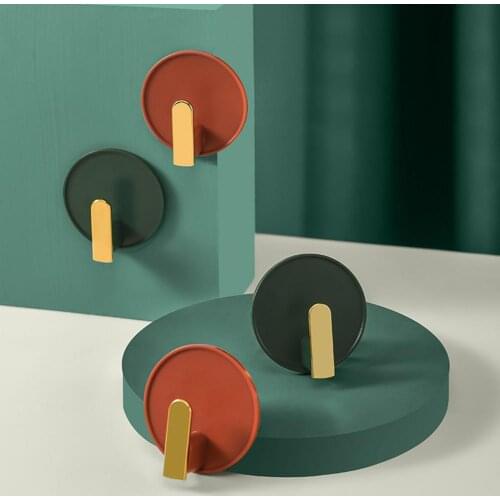 4Pcs/Set Clothes Hanger Self Adhesive 360 Degree Rotation Plastic Decorative Wall Storage Hanger Hook Kitchen Office