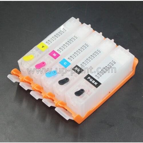 5PCS PGI-570 CLI-571 refillable ink cartridge for canon MG5750 MG5751 MG5752 MG5753 MG6850 MG6851 MG6852 MG6853 printer pgi570
