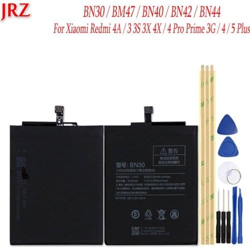 BN30 BM47 BN40 BN42 BN44 For Xiaomi Redmi 3 3S 3X 4X/Redmi 4A /4 Pro Prime 3G /Redmi 4 /5 Plus Battery Accumulator+Tools