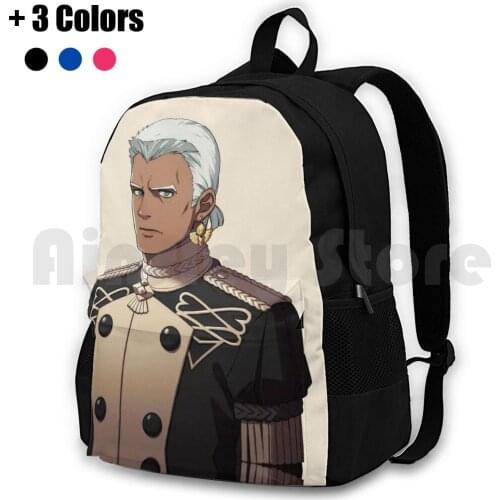 Dedue-Fire Emblem Three Houses Outdoor Hiking Backpack Waterproof Camping Travel Fire Emblem Fire Emblem Three Houses Black