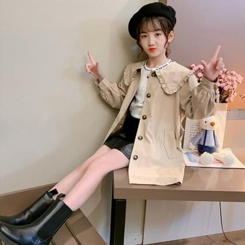 Girls Babys Kids Windbreaker Coat Jacket Outwear 2021 Lovely Spring Autumn Overcoat Top Cardigan Party Outdoor Childrens Cloth