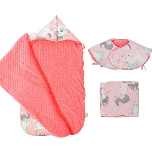 Baby Animal Sleeping Bag Winter Thick Warm Bedding Bag Cartoon Sleepsacks 3Pcs/set Kids Pajamas Infant Toddler 1 2 3 4 Years