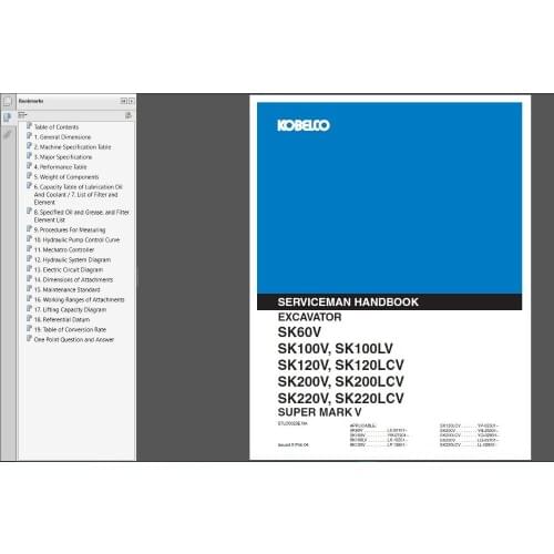 Kobelco Construction Machinery New Models Service Manuals 2020 PDF DVD 26.72GB