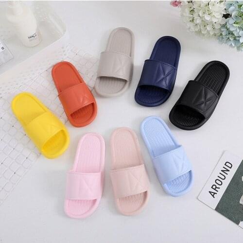 Summer Bathroom Eva Material Silent Slippers Non-slip Deodorant Soft Bottom Tasteless Home Men and Women Anti-static Sandals