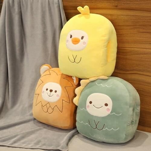Cartoon CuteThree In One Multifunctional Pillow Quilt Dual Purpose Plush Toys Warm Gloves A Good Gift For Friends