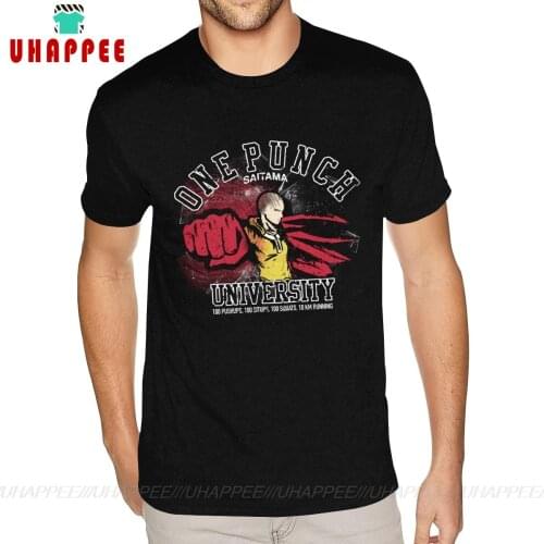 Funny One Punch Training Tee Shirts for Men S-6XL Short Sleeves Full Cotton Black Crew Neck T Shirts