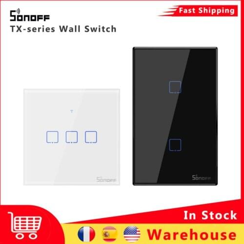 SONOFF T0 T1 T2 T3 EU US UK WiFi DIY Wall Switch Smart Home 433 Remote Control for eWelink APP Work With Google Home Alexa