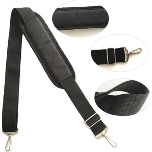 3.8cm Wide Computer Bag Nylon Strap Men Briefcase Crossbody Bag Shoulder Belts Adjustable Long Bands Black