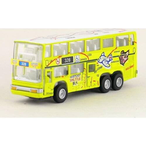 New Diecast Metal toy/City Sightseeing Double-Decker Bus/Pull back Educational/For childrens gift or collection