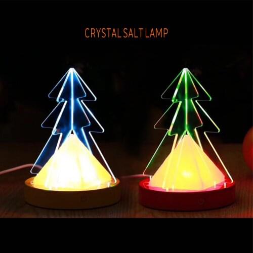 2021 new Himalayan crystal salt lamp F2 Christmas tree salt lamp usb night light creative gift