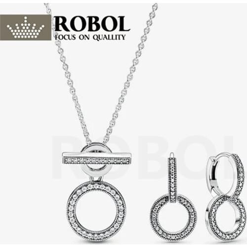 Original High-quality Boutique 925 Sterling Silver Necklace and Earrings Set, Exquisite Jewelry, All-match In Autumn and Winter