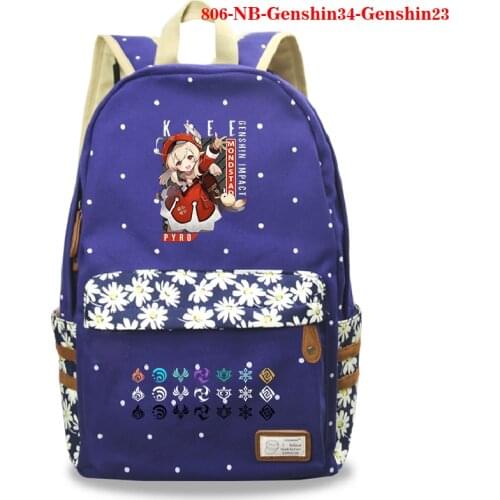 New Anime Genshin Impact Kawaii Women Travel Sport Schoolbag Outdoor Backpack for Boys Girls Teenage Bookbag Orthopedic Mochila