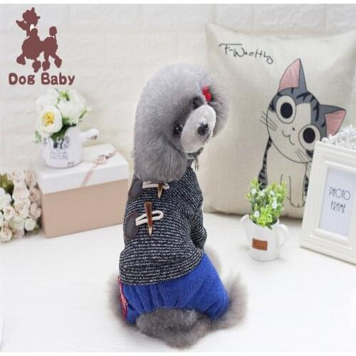 Autumn and winter new pet clothing Knight four legged pants
