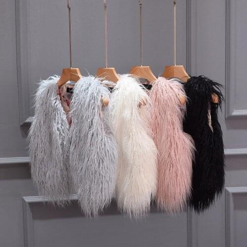 1-7T Childrens Winter Faux Fur Vest Boutique Tassel Coats Baby Vest Kids Fashion Waistcoat Pink Children Outerwear