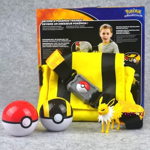 Pokemon Peripheral Pikachu Belt Backpack Boys and Girls Toy School Bag Little Fire Dragon Wonder Frog Seed Doll Decoration