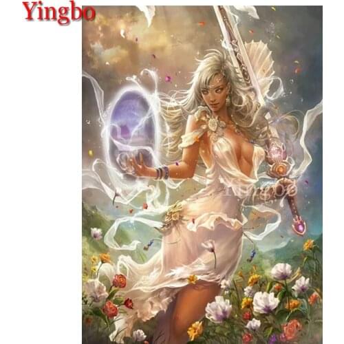 Full Square Diamond Painting Sexy magic woman with flowers 5D DIY Diamond Embroidery Cross Stitch Kit Handmade Gift Home Decor