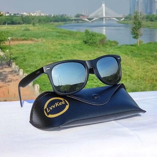 Top quality Polarized fishing Sunglasses Classic Vintage Mens Womens UV400 Driving Mirrored Square Retro rays Eyewear 2019