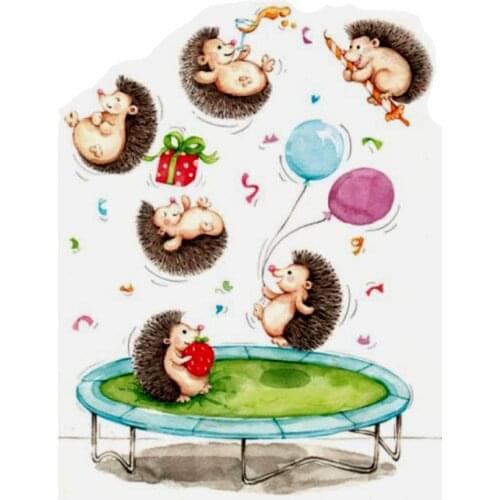 Hedgehog Transparent Silicone Rubber Stamp And Metal Die Sheet Cling Scrapbooking DIY Cute Pattern Photo Album Embossing
