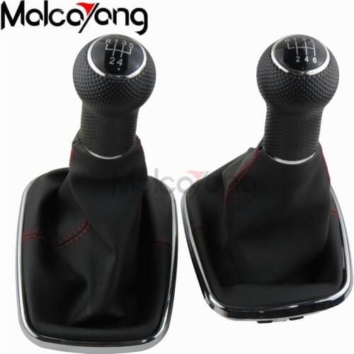 For Volkswagen VW BORA GOlf 4 JETTA MK4 GTI R32 1999-2005 Car Styling Manual Gear Shift Knob With Gaitor Boot Cover