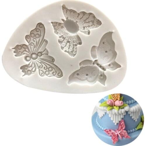 Silicone Cake Butterfly Lace Candy Mold Fondant Decoration Mold Kitchen Tool DIY Tool