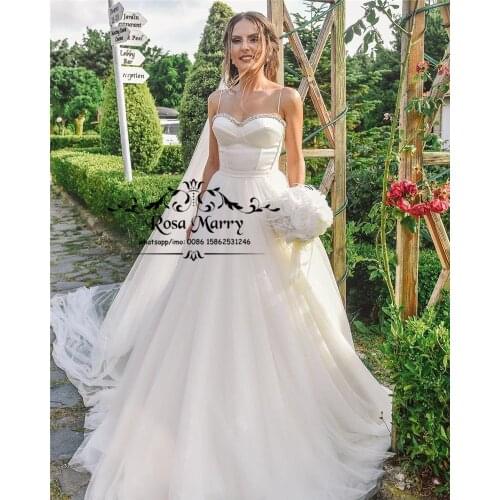Modest Plus Size Cheap vestidos de novia 2020 Wedding Dresses A Line Crystals Country Beach Hippie Bridal Gowns