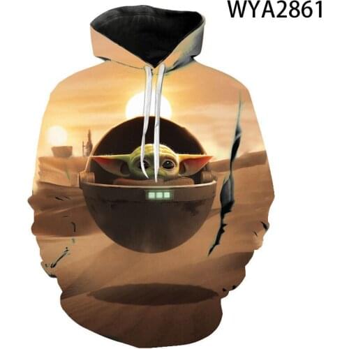 New Movie Yoda Baby 3D Printed Hoodies Men Women Children Fashion Long Sleeve Sweatshirts Streetwear Fashion Boy Girl Kids Coat