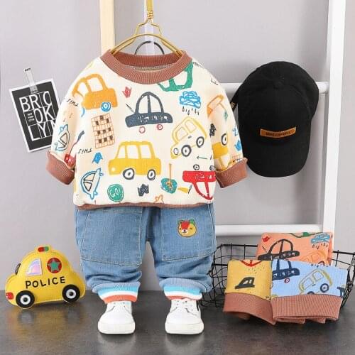 Spring Baby Boys Clothing Set Autumn Children Cartoon Coats Pants 2pcs Sets Kids Fashion Toddler Sweatshirt Tracksuit Outfit