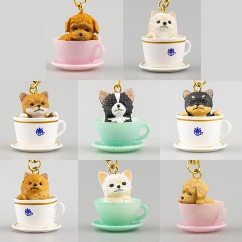 Japan T-ARTS Gashapon Capsule Toys Small Dogs Model Toy Corgi Pomeranian Teddy Bulldog Model Animal In Cups