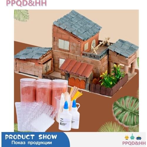 1/16 Miniature Simulation Brick DIY Kit Sand Table Diorama Landscape Scenery High Quality