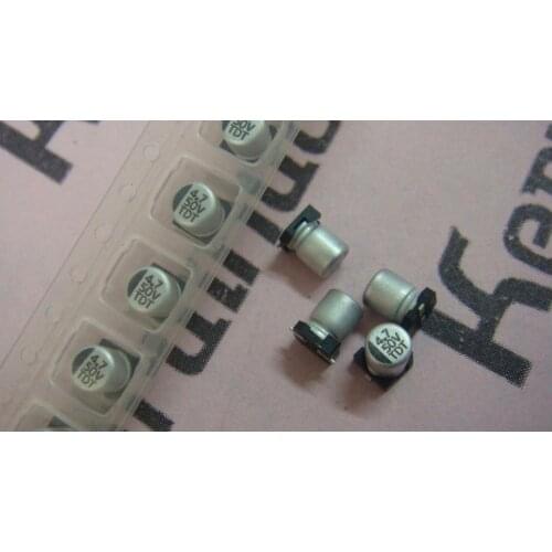 10PCS Electrolytic capacitor 50V4.7UF 4*5.4mm SMD aluminum electrolytic capacitor 4.7uf 50v