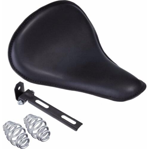 11.8" Motorcycle Solo Seat & 2.8" Springs With Mount Bracket For Honda Yamaha Harley Sportster Chopper Bobber Custom