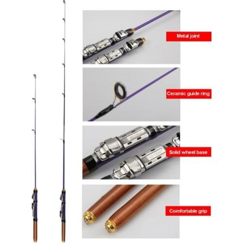 50cm/70cm Winter Glass Fiber Fishing Rods Ice Fishing Rods Or Fishing Reels To Choose Bait Casting Rod Combo
