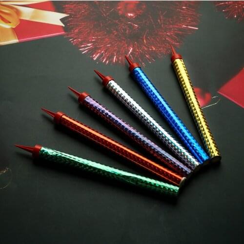 6Pcs Surprise Creative Straight Barrel Colorful Champagne Fireworks Magic Candle Cake Decor Party Supplies New