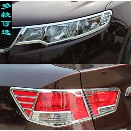 ABS Chrome Front headlight /Taillight frame Lamp Cover for 2009-2012 KIA Cerato/Forte