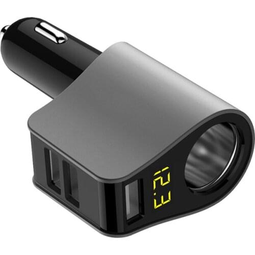 Car Charger LED Display Three USB Port Fast Charger Voltage Detection For DAIHATSU terios sirion yrv charade feroza mira rocky