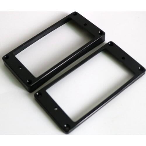 Free shipping 5sets black/ivory plastic LP guitar pickup rings flat/arched humbucker guitar pickup surround