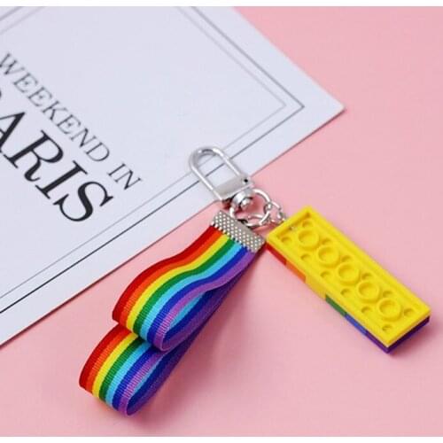 Keychains Car Keys Key Chains Bag Decor Rainbow Lanyards Fruit Pendant