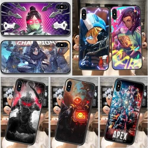 Game Apex Legends Phone Case For iphone 5 5S SE 2 6 6S 7 8 11 12 Mini Plus X XS XR Pro Max black fashion Etui tpu bumper pretty
