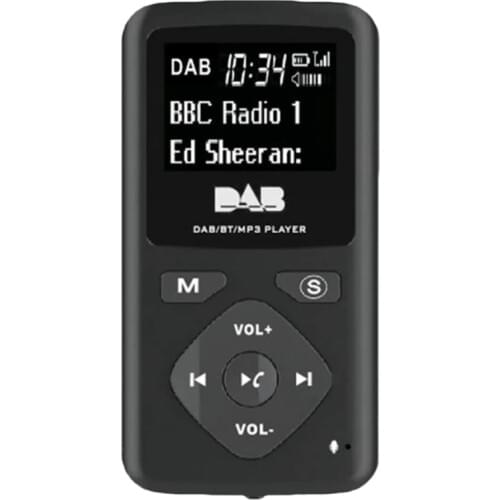 DAB/DAB Digital Radio Bluetooth 4.0 Personal Pocket FM Mini Portable Radio Earphone MP3 Micro-USB for Home