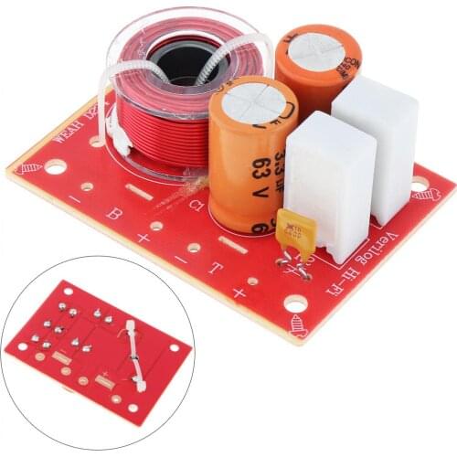 D222 60W Durable Speaker 2 Way Audio Frequency Divider Loudspeaker Crossover Filters for Speakers Accessories Kits