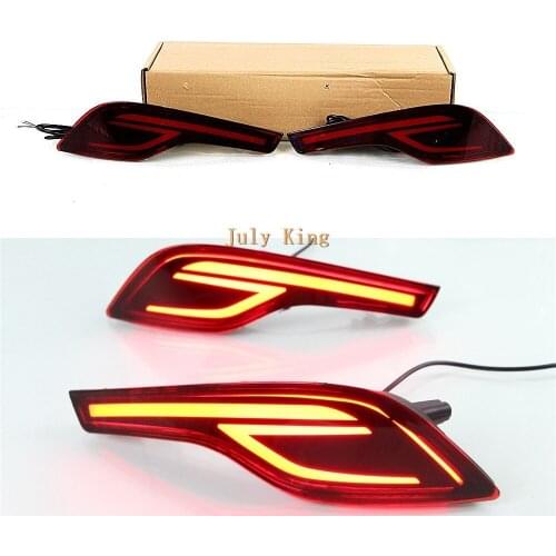 July King LED Light Guide Rear Bumper Brake Lights + Night Running Lighs DRL Case for Honda CR-V 2017 2018 2019, A type
